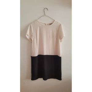 Black & White Color Block Shift Dress